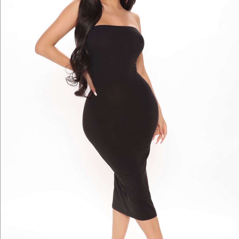 Black Tube Top Dress Small NEW